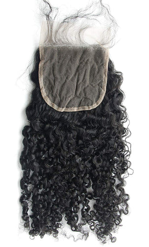 Ms Fenda 100% Brazilian Virgin Human Hair 3B 3C Kinky Curly S Kinky Curly 4x4 Lace Closure 5x5 Lace Closure