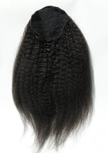 Ms Fenda Peruvian Human Remy Virgin Human Hair kinky straight Coarse Yaki Clip-in Ponytail