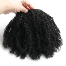 Ms Fenda 100% Virgin Peruvian Human Hair Natural Color 4b-4c Afro Kinky Curly Clip-in Ponytail
