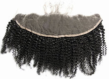 Ms Fenda 100% Virgin Peruvian Human Hair Afro Kinky Curly Natural Color 13"x4" Lace Frontal