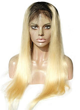 Ms Fenda Hair Ombre Two Tone Color T1B/613 Medium Cap Size 100% Virgin Malaysian Human Hair Lace Front Wigs