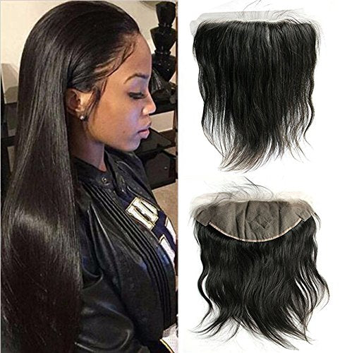 Ms Fenda Hair Straight 13x6 Lace Frontal Closure 100% Raw Remy Virgin Peruvian Human Hair Bleached Knots Ear To Ear Full Lace Frontal Piece With Baby Hair