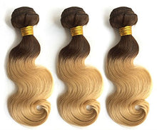 Ms Fenda Hair Brown Root Blonde Ombre Hair T#4/27 Body Wave Style Virgin Malaysian Human Hair Weaving Wefts 10.5oz(300gram) 3Bundles/Lot