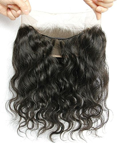Ms Fenda Hair 100% Raw Remy Virgin Peruvian Human Hair Straight Body Wave style Free Part Bleached Knots 13