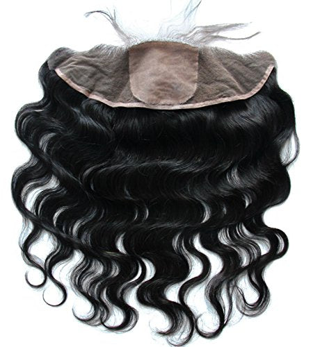 Ms Fenda Hair 100% Raw Remy Virgin Peruvian Human Hair Body Wave style Natural Black Color Bleached Knots 4X4 silk base 13x4 Free Part Lace Frontal Closure