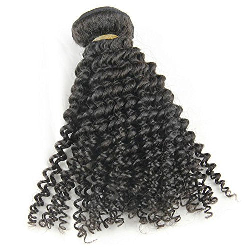 MsFenda Hair 5a Brazilian Human Virgin Hair Extensions Kinky Curly Weft 100g Pcs Natural Black Color 10 ~30 Inch