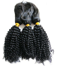 Ms Fenda Hair 3Bundles/Lot Kinky Curly Natural Color Virgin Brazilian Human Hair Braiding Bundles Braid Weaving Wefts