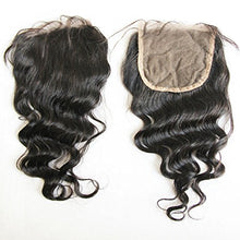 MsFenda Hair Top Quality 100% Raw Virgin Peruvian Human Hair Loose Wave Hair 1 Pcs Lace Closure (4*4) Natural Color