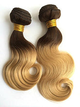 Ms Fenda Hair Brown Root Blonde Ombre Hair T#4/27 Body Wave Style Virgin Malaysian Human Hair Weaving Wefts 10.5oz(300gram) 3Bundles/Lot