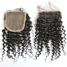 MsFenda Hair 100% Brazilian Human Hair Kinky Curly Hair 1 Pcs Lace Closure (4*4)