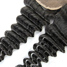 MsFenda Hair Top Quality 100% Raw Virgin Brazilian Human Hair Deep Wave Hair 1 Pcs Lace Closure (4*4) Natural Color