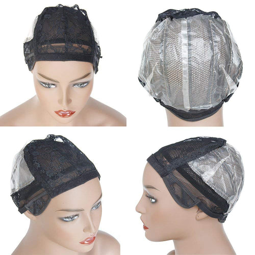 Ms Fenda Lace Wig Making Cap Weaving Cap Dissolved Wig Caps for DIY Wigs Makers(1pc, black)