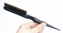 Ms Fenda Salon Edge Control Comb Hair Teasing Brush Three Row Natural Boar Bristle Hair Comb
