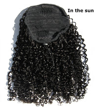 Ms Fenda Peruvian Human Virgin Human Hair 3b-3c S Kinky Curly Clip-in Ponytail