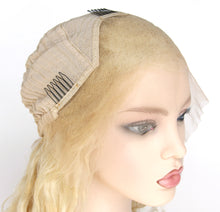 Ms Fenda Brazilian  Human Hair Blonde Color #613 Natural Wave 150% Density Short Bob Lace Wigs