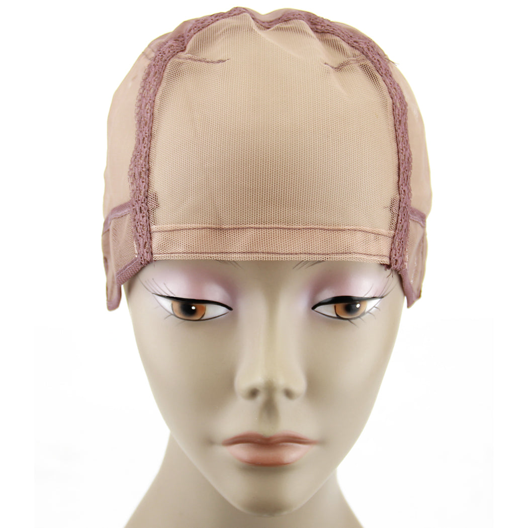 MsFenda Brown Color Full Lace Weaving cap Wig Making Caps for Wig Makers 3pcs/lot