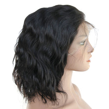 Ms Fenda Hair 130% Density Peruvian Virgin Human Hair Natural Wave Bob Style Lace Front Wigs