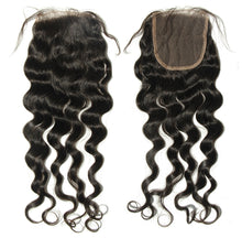 Ms Fenda Brazilian Virgin Human Hair Weaving Wefts 3 Bundles 1 piece 4x4 closure (Loose Wave)