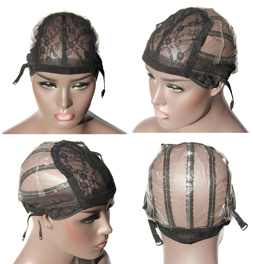 Ms Fenda Salon Used Dissolved Weaving Caps Open Back Adjustable Strap Lace Wig Caps